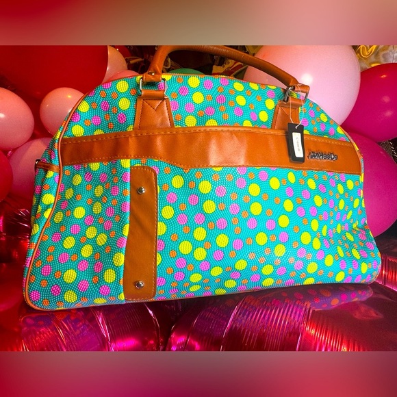 Handbags - Jinluda Tote NWT Polka Dot with Colorful PVC Bag